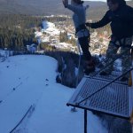 Bungee jumping off a tv tower!