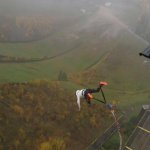 Bungee jumping off a tv tower!