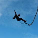 Bungee jumping off a tv tower!