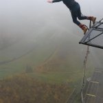 Bungee jumping off a tv tower!