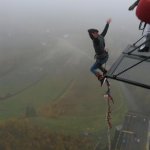 Bungee jumping off a tv tower!